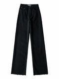 Straight High Waist Women's Denim Pants