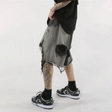Featherlight Ripped Washed Retro Denim Jorts