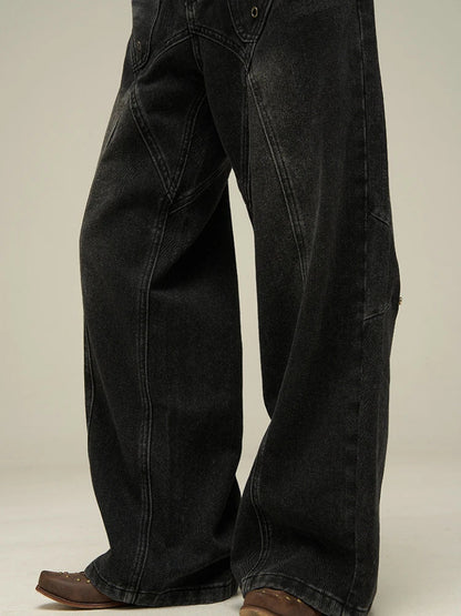 Wide Leg Vintage Washed Baggy Jeans