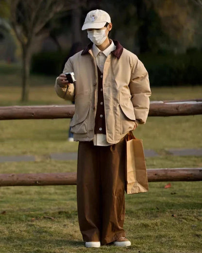 Japanese Thicken Parkas Large Pocket Jacket