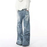 Essential Hand-Painted Scrawl Denim Jeans