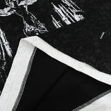 Dark Gothic Punk Fake Two-Piece Long T-Shirt