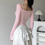 Coquette Long-Sleeve Crop Top
