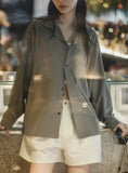 Retro Oversized Cuban Collar Spring Shirt