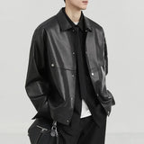 Versatile Mens Moto Biker Leather Jacket