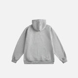 Heavyweight Letter Print Fleece Sporty Hoodie