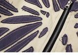 Butterfly Print Varsity Jacket