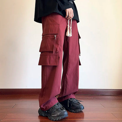 Retro Cargo Pocket Casual Loose Pants