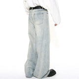 Vintage Distressed Washed Denim Jeans