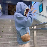 Y2K Funny Shark Patchwork Kawaii Hoodie