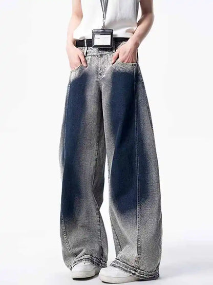 Vintage Gradient Oversize Baggy Denim Jeans
