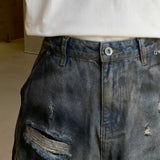 Y2K Patchwork Ripped Loose Straight Leg Jeans