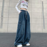 Y2K Effortless Wide Leg Cargo Jeans