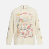 Flattering Graffiti Print Long Sleeve T-Shirt