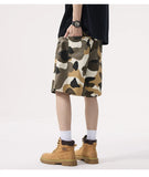 Men Flattering Camouflage Denim Cargo Short
