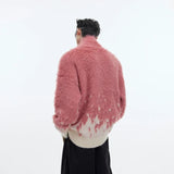 Luxurious Gradient Jacket with Metal Buttons