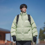 Streetwear Thicken Solid Stand Collar Puffer Jacket