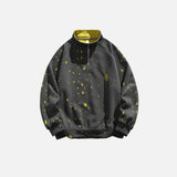Streetwear Hip Hop Loose Half Zipper Sweatshirt