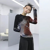 Japanese Mesh Tie Dye Cyber T-Shirt