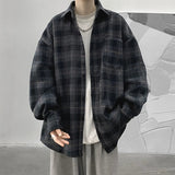 Men's Streetwear Luxury Plaid Long Sleeve Casual Shirt