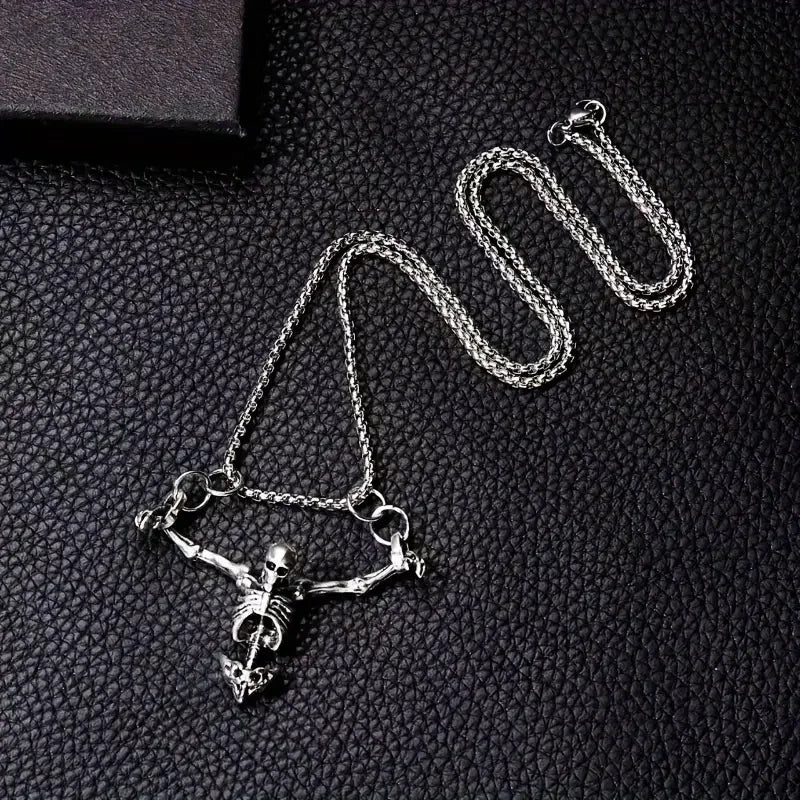 Halloween Retro Skeleton Pendants Necklace