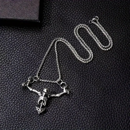 Halloween Retro Skeleton Pendants Necklace