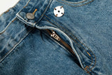Durable Distressed Baggy Wide Leg Jeans