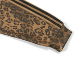 Leopard Zipper Retro Stand-Up Collar Suede Jacket
