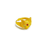 Pure Gold Fox Ring Adjustable Ring