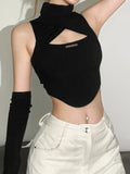 Goth Cyber Punk Crop Sleeve Top