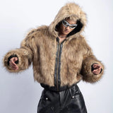 Cozy Vibes Reversible Double Face Hooded Faux Fur Jacket