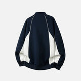 Streetwear American Style Polo Collar Sweatshirt