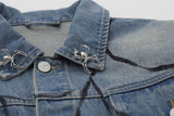 Retro Spider Web Denim Jacket