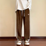 Baggy Striped Straight-leg Pants