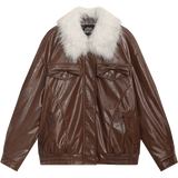 Elevated Comfort Plush Warm Winter Leather Jacket