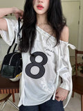 Coquette Aesthetic Off Shoulder T-Shirt