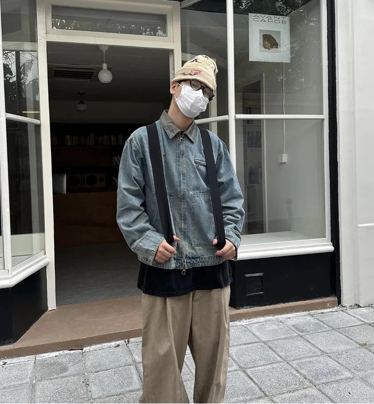 Premium Big Pocket Tooling Denim Jacket