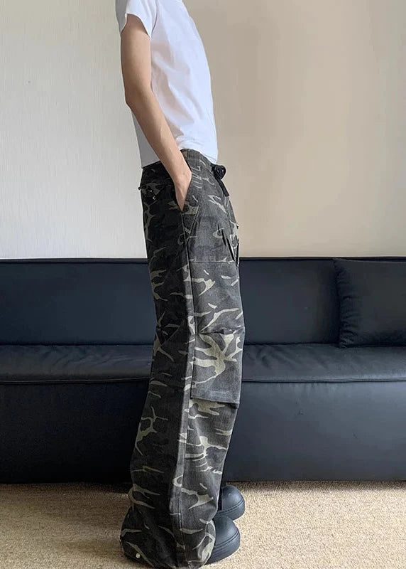 Cozy Camouflage High Rise Cargo Pants