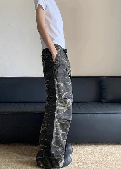 Cozy Camouflage High Rise Cargo Pants