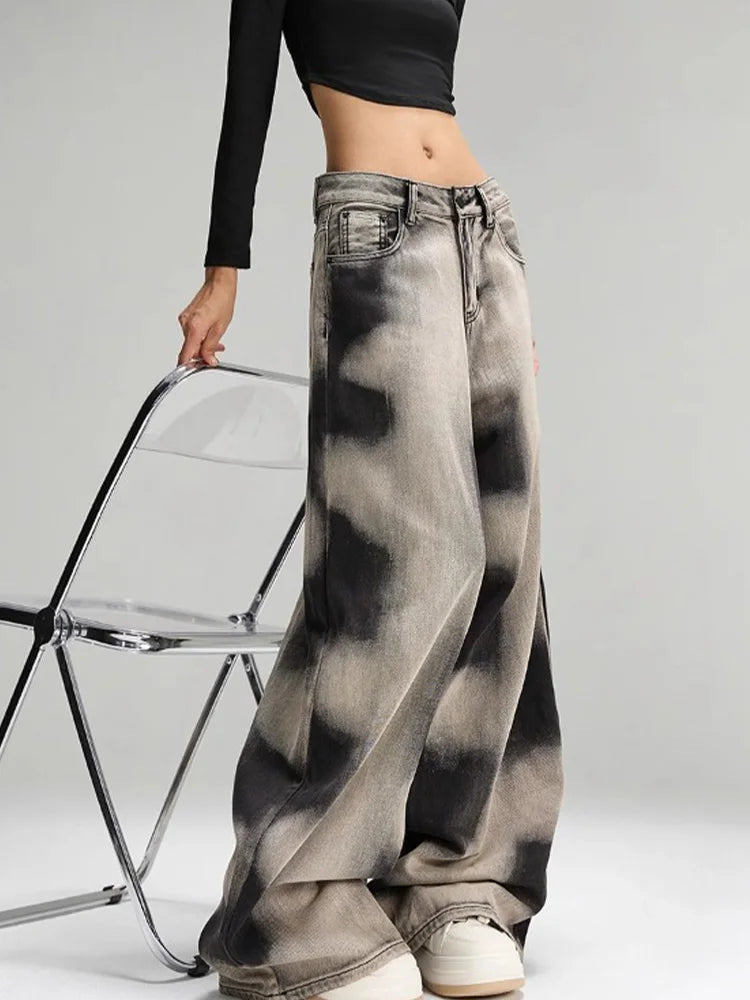 Denim Game Strong American Style Wide Leg Jeans