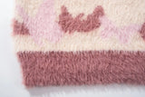 Butterfly Pattern Half Zipper Sweater