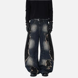 Fashionable Frayed Edge Boot Cut Jeans