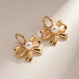Pearl Bow Elegance Earrings