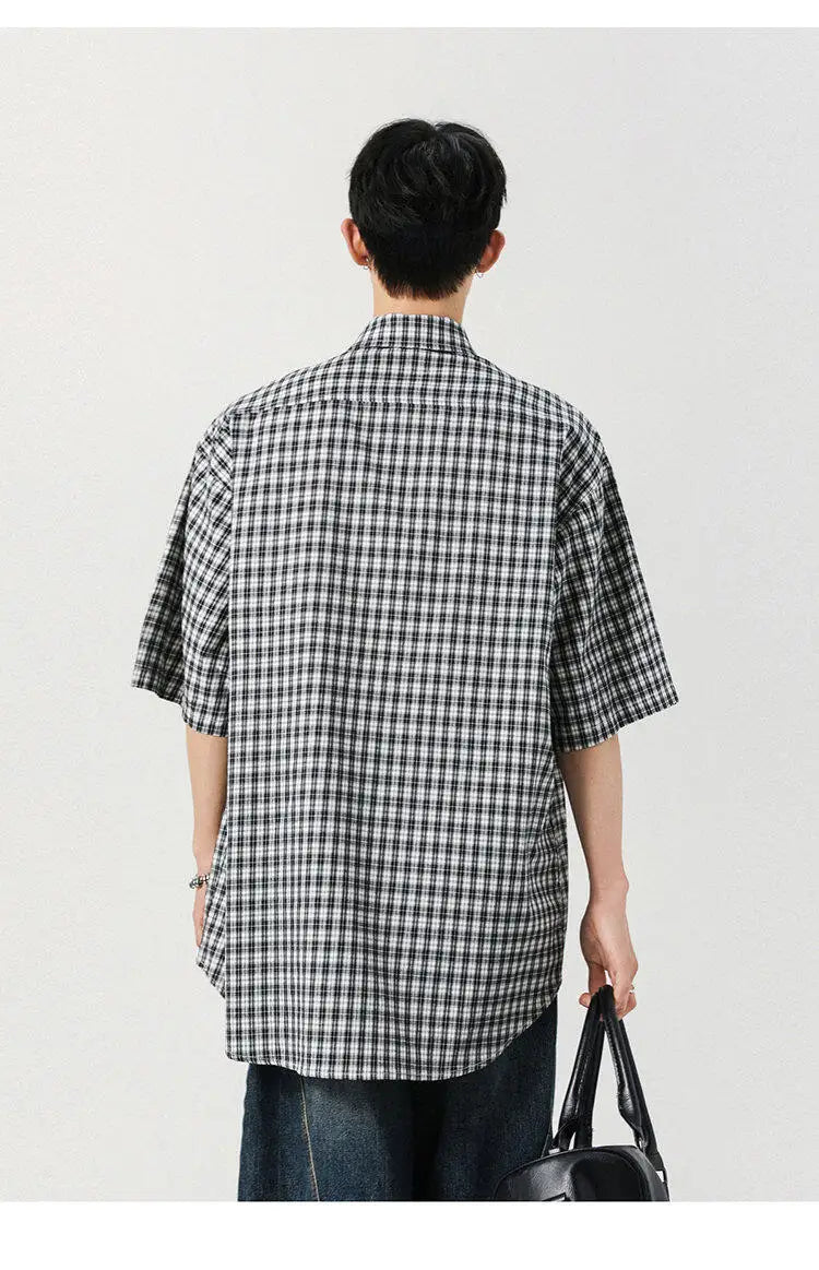 Men's Cool Stylish Plaid Short Sleeve Shirt