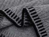 Breathable V-Neck Cable Knit Sweater