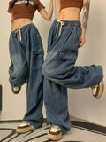 Vintage High-waist Baggy Cargo Pants