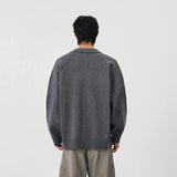 Versatile Solid Color Button Front Knitted Cardigan