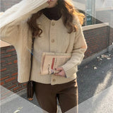 Flattering Casual Button Knit Cardigan