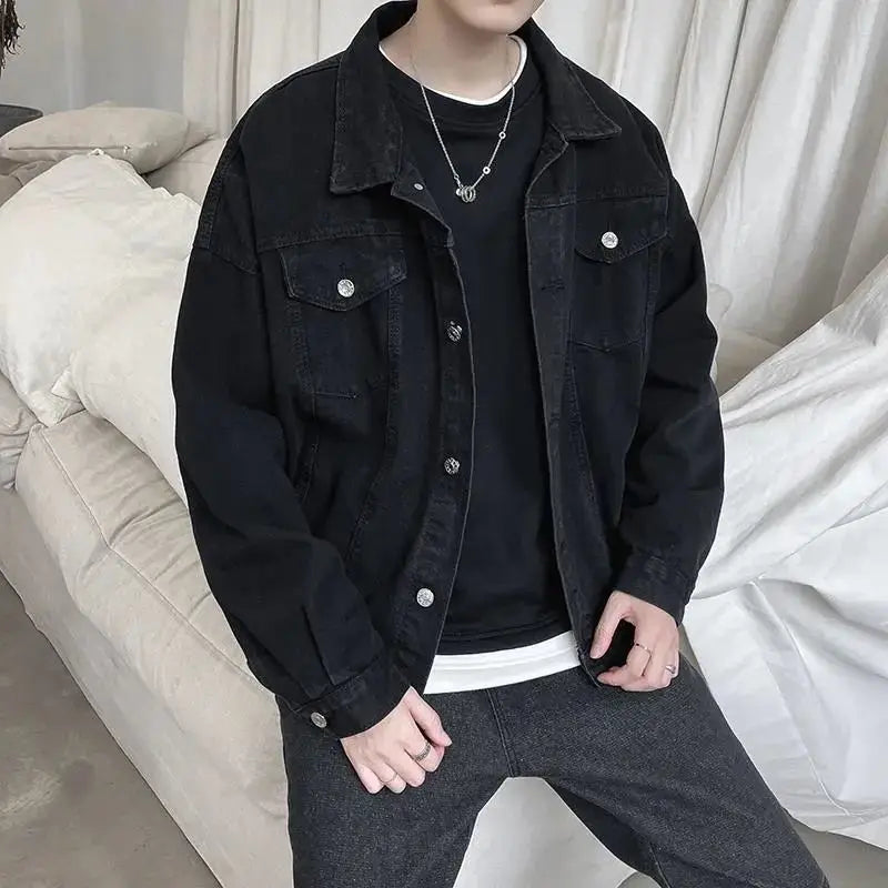 Stylish Solid Color Loose Fit Button Denim Jacket