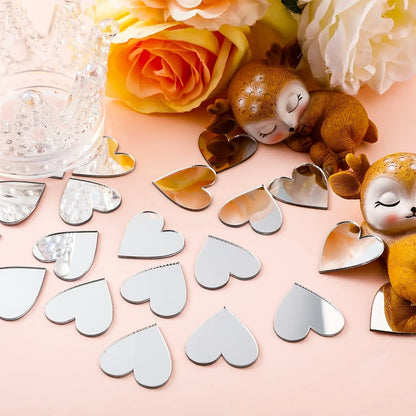 100 Pieces Shaped Small Mirrors